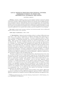 Local minimum principle for optimal control problems subject to