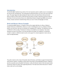 Actors and use cases for a MBSE library ecosystem are similar to the