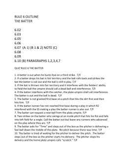 rule 6 outline the batter 6.02 6.03 6.05 6.06 6.07