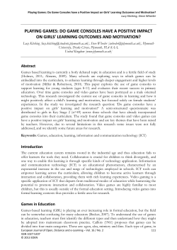 playing games: do game consoles have a positive impact on girls