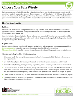 Choose Your Fats Wisely - Preventive Cardiovascular Nurses