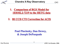Paul Plucinsky EPIC Cal October 2006 14 S3 CTI correction