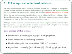 7 Colourings, and other hard problems