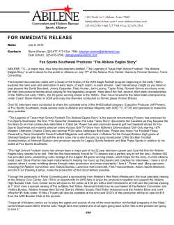 FOR IMMEDIATE RELEASE Date: July 8, 2013 Contact: Steve