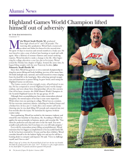 Highland Games World Champion lifted himself out of adversity