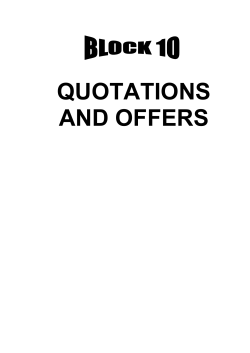 1 QUOTATIONS AND OFFERS FOCUS 1. Read and discuss the