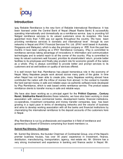 a company profile - ipay Reliable Remittance Pvt. Ltd.