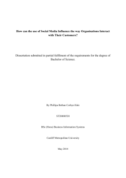 HALE, Phillipa Social Media Interact with Customers