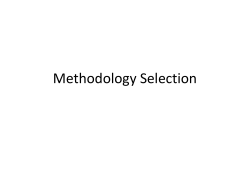 Methodology Selection - SBCS E