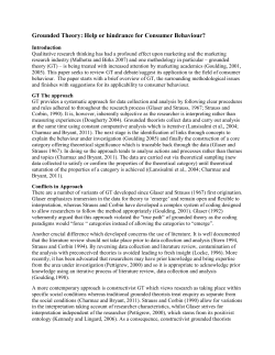 Grounded Theory: Help or hindrance for