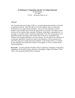 Evolutionary Computing and the Traveling Salesman