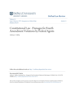 Constitutional Law - Damages for Fourth
