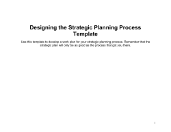 Strategic Planning Process Template