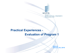 Evaluation of Program 1