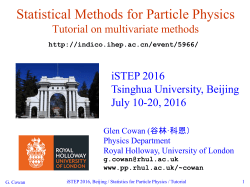 cowan_istep2016_tut - Centre for Particle Physics