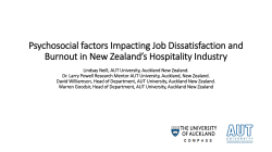 Psychosocial factors Impacting Job Dissatisfaction and Burnout in