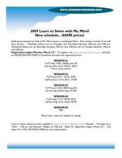 2009 Learn to Swim with Ms. Mimi! New schedule&hellip;