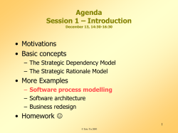 A Strategic Dependency Model