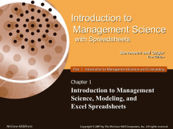 Introduction to Management Science 1e.