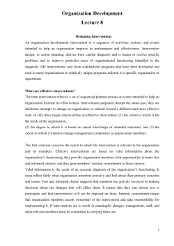 Organization Development Lecture 8