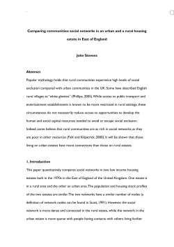 Comparing communities: social networks in an urban and a rural