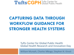 capturing data through workflow guidance for stronger health systems