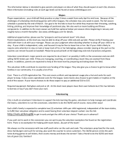 The information below is intended to give parents and players an