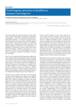 Hand hygiene practices in healthcare: measure and improve