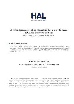 A reconfigurable routing algorithm for a fault-tolerant 2D - HAL