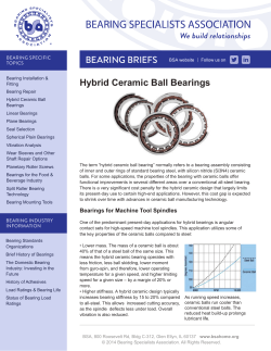 Hybrid Ceramic Ball Bearings - Bearing Specialists Association