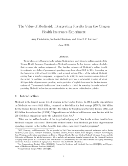 The Value of Medicaid: Interpreting Results from the Oregon Health