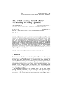 ROC `n ` Rule Learning&mdash;Towards a Better