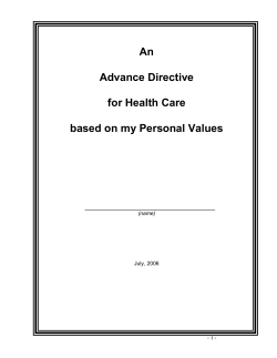 Advance Care Directive - General