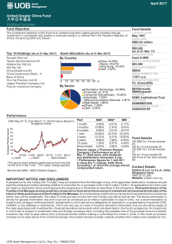 Portfolios Factsheet April 2017 United Greater China Fund