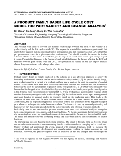 a product family based life cycle cost model for part variety and