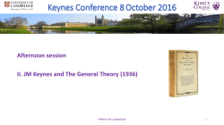 Keynes Conference 8 October 2016