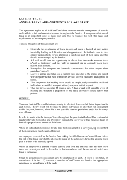 Annual Leave Agreement