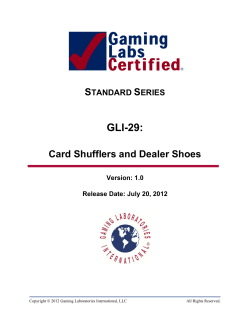 2012.07.16 Final GLI-29 Card Shufflers and Dealer Shoes