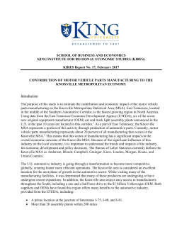 Contribution of Motor Vehicle Parts Manufacturing to