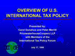 by a US person - International Tax Policy Forum