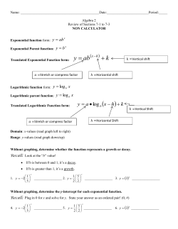 Review of Sections 7-1 to 7-3 Non