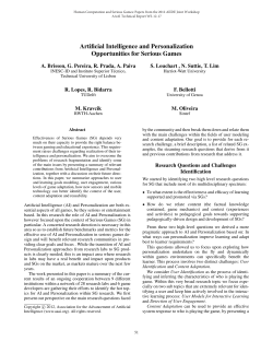 Artificial Intelligence and Personalization - gaips - INESC-ID
