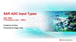 SAR ADC Input Types