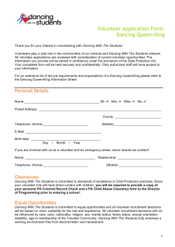 Draft Dancing Queen King Volunteer-application-form