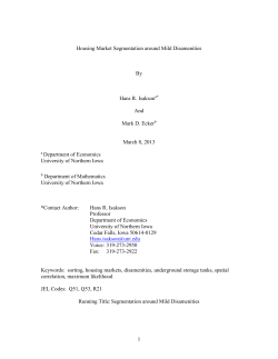 Housing Market Segmentation around Mild Disamenities