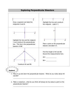 Exploring Perpendicular Bisectors