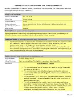 GENERAL EDUCATION OUTCOME ASSESSMENT PLAN