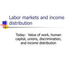 Labor markets and income distribution