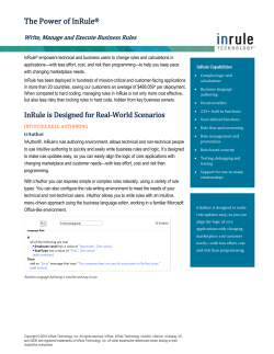 The Power of InRule&reg;