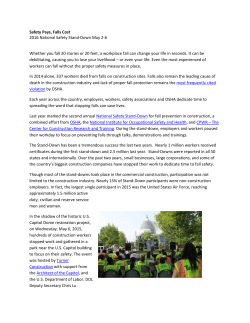 Safety Pays, Falls Cost 2016